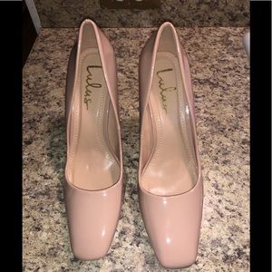 nude square toe shoe size 8.5